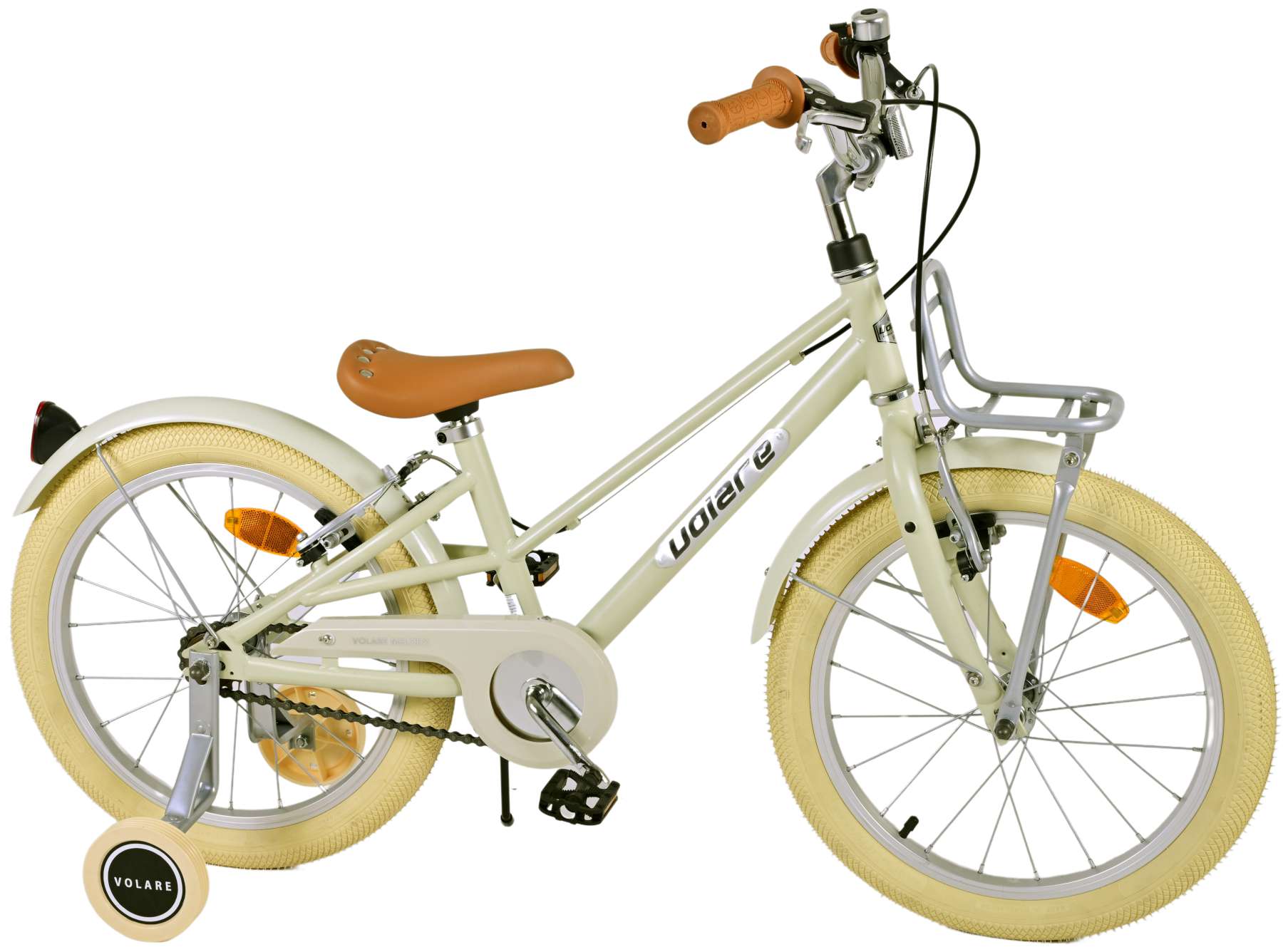 Volare Melody Children's Bicycle - Girls - 18 pouces - Sand - deux freins à main