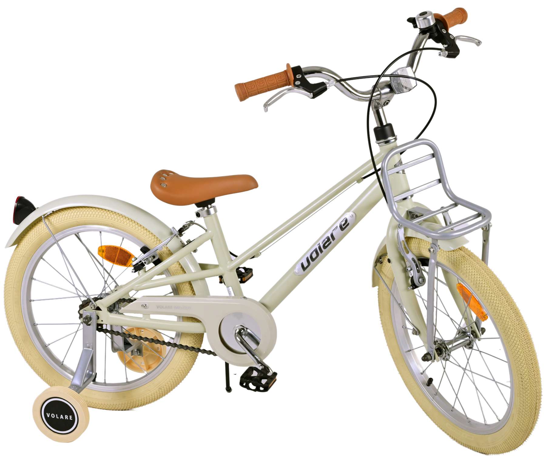 Volare Melody Children's Bicycle - Girls - 18 pouces - Sand - deux freins à main