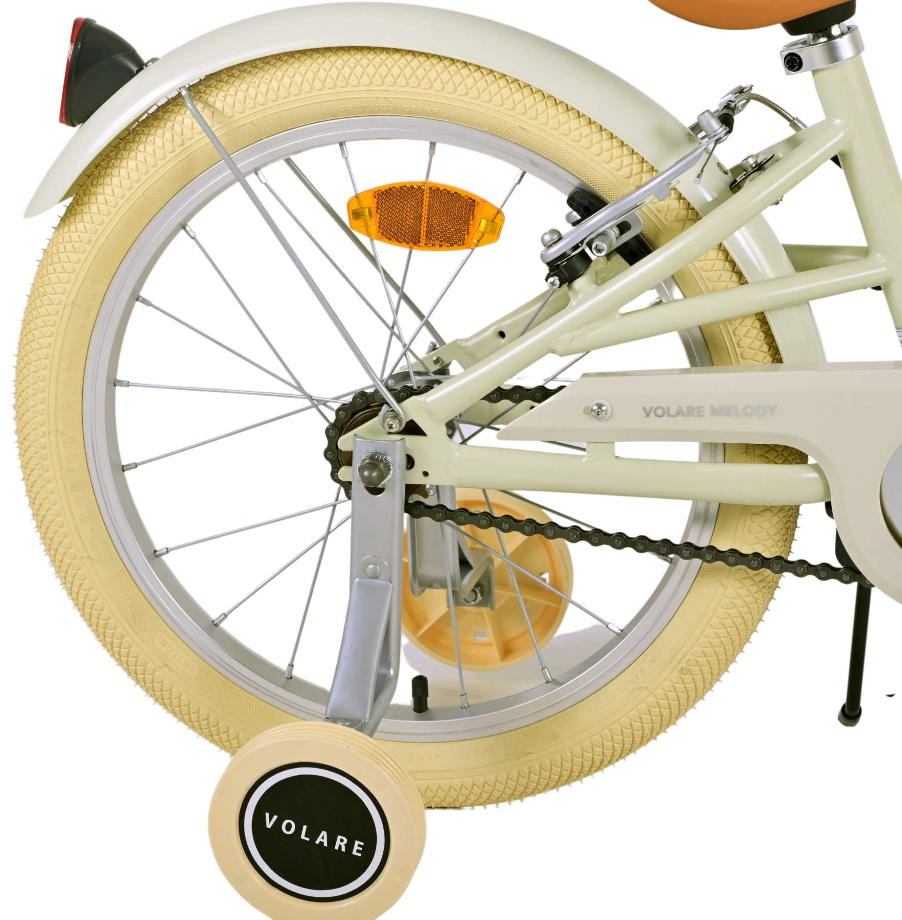 Volare Melody Children's Bicycle - Girls - 18 pouces - Sand - deux freins à main