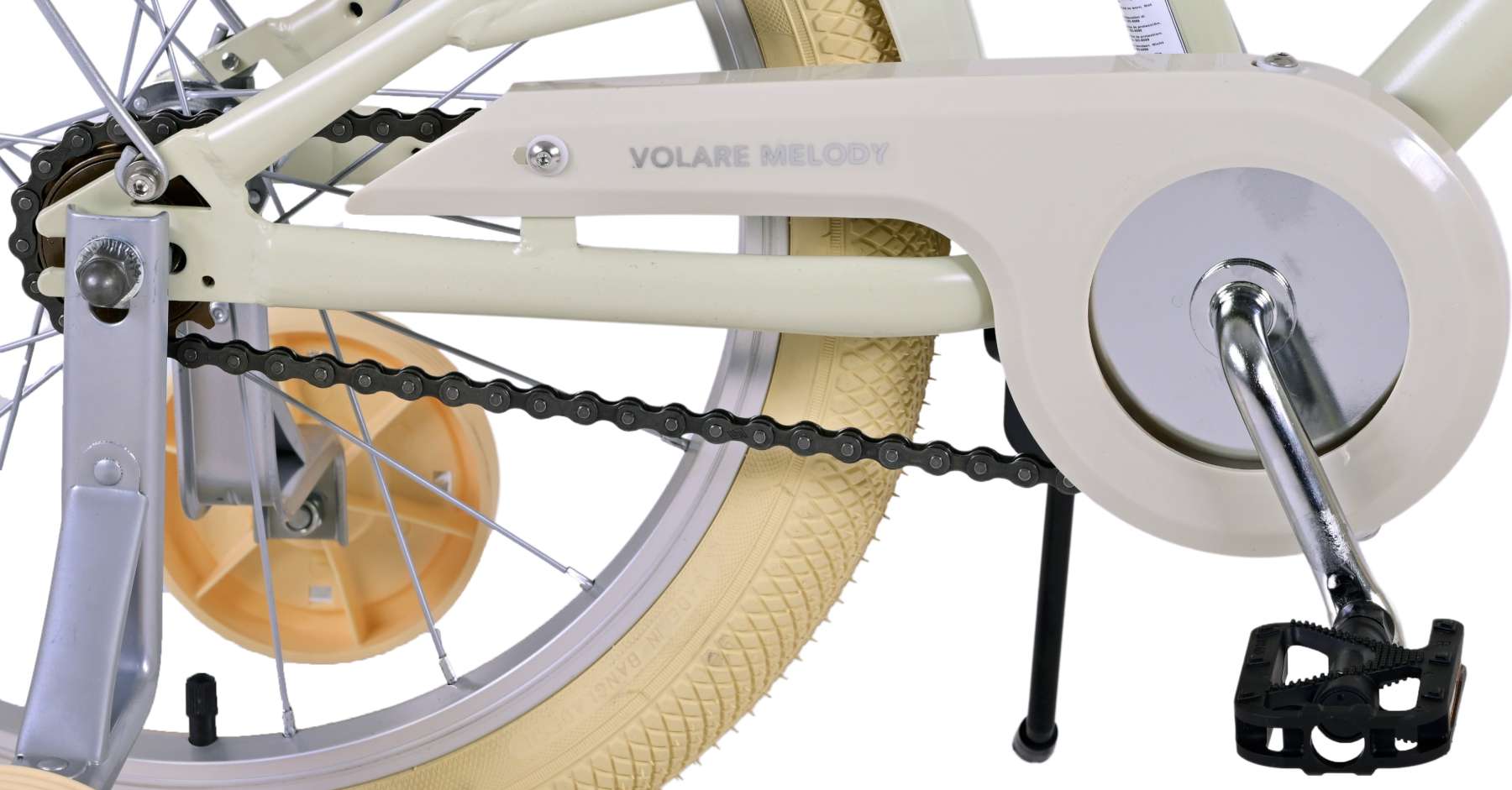 Volare Melody Children's Bicycle - Girls - 18 pouces - Sand - deux freins à main