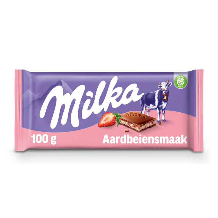 Tablette de yaourt à la fraise Milka (22x 100gr)