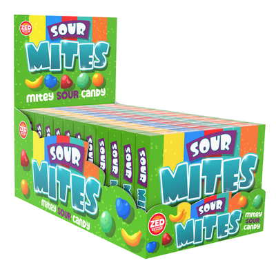 Boîte de théâtre aigre Zed Candy Mites (12 pièces)