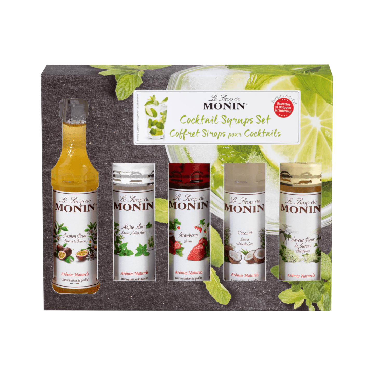 Coffret cocktail sirop Monin (5x 5cl)