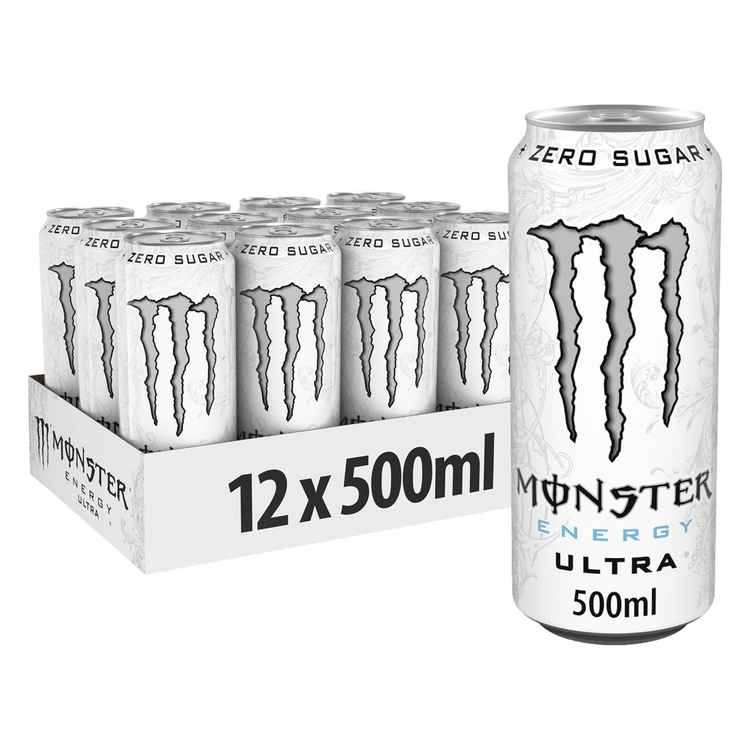 Monster Energy canette ultra blanche (12x 500ml)