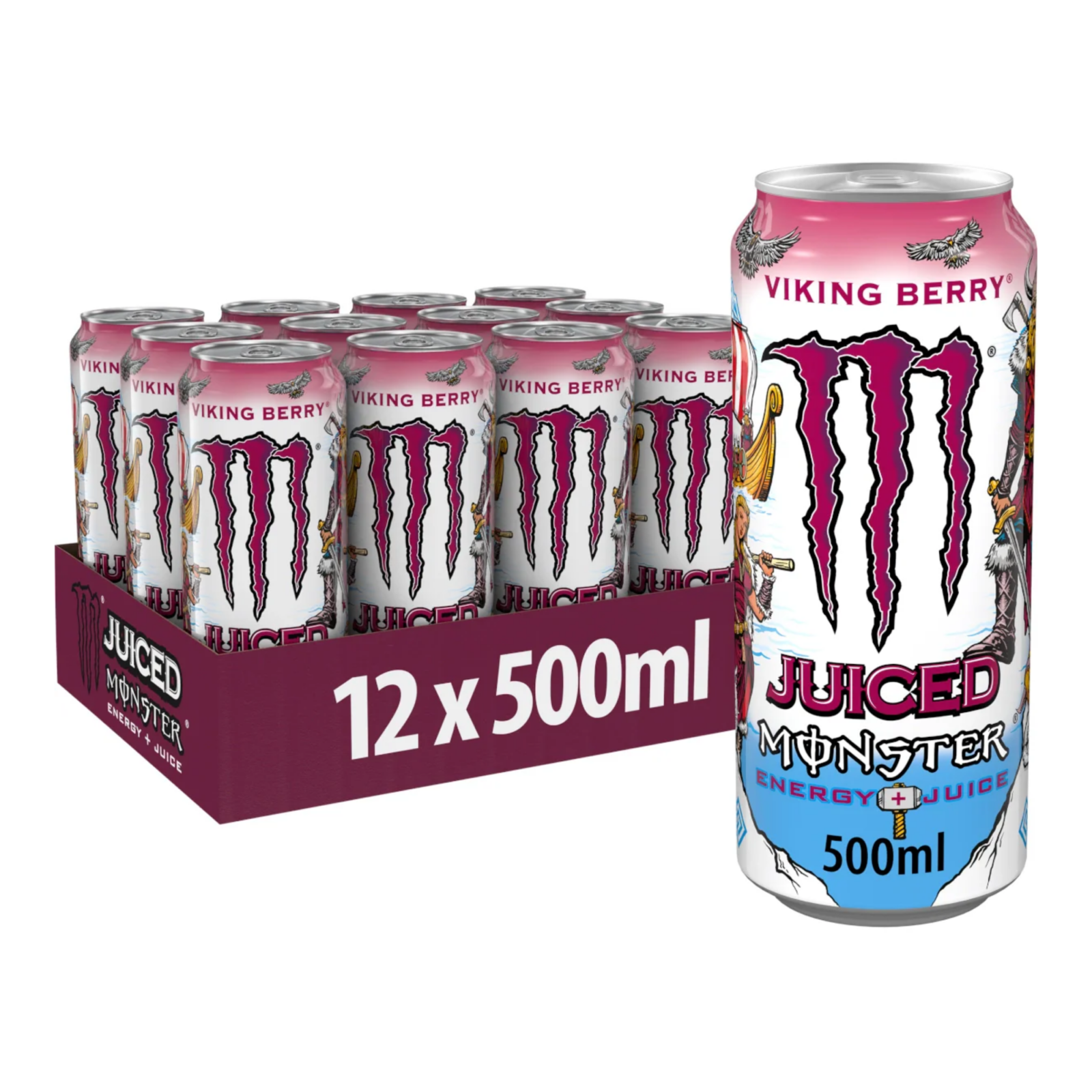 Boîte de jus de baies vikings Monster Juice (12x 500ml)
