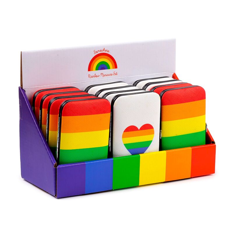 Dans un ensemble de manucure arc-en-ciel de 5 pièces