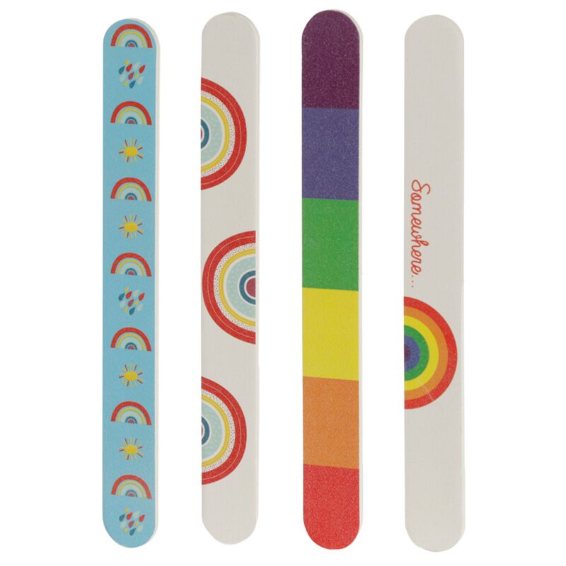 Présentant un fichier de ongles arc-en-ciel long