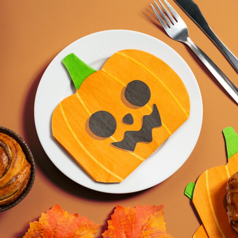 Suit à la citrouille d'Halloween de 12 Papier FeeSTerveTent à 3 couches