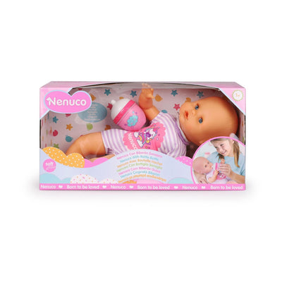 NENUCO BABYPOP avec un corps doux violet d'environ 32 cm de taille