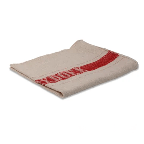Serviette de travail Wecoline 100% coton bande rouge (10 pièces)