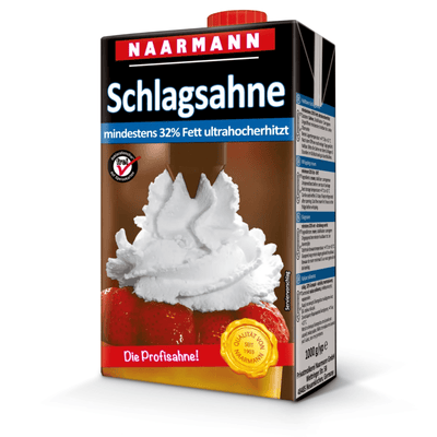 Naarmann chantilly au sucre 32% pack avec bouchon à vis (1 litre)