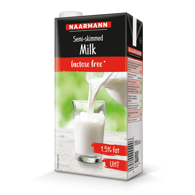 Naarmann lait demi-écrémé uht 1,5% pack (12x 1 litre)