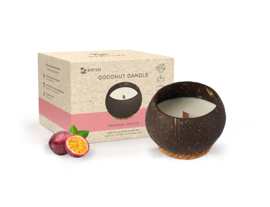 Bougie Namture noix de coco - fruits tropicaux - 180g