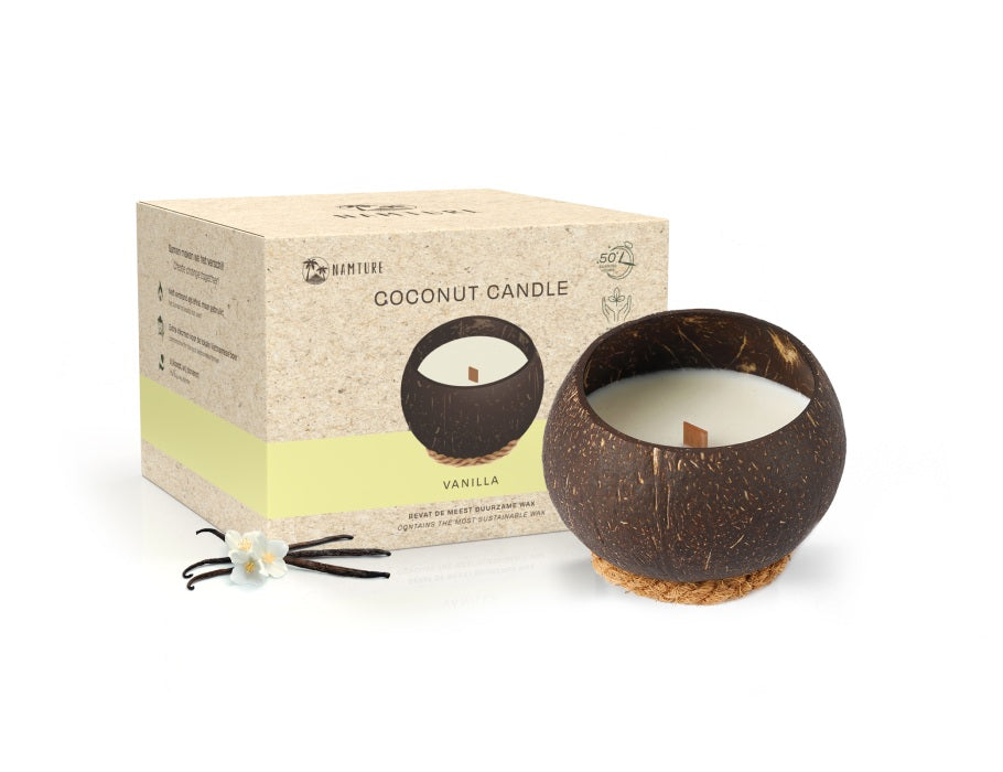 Bougie Namture noix de coco - vanille - 180g