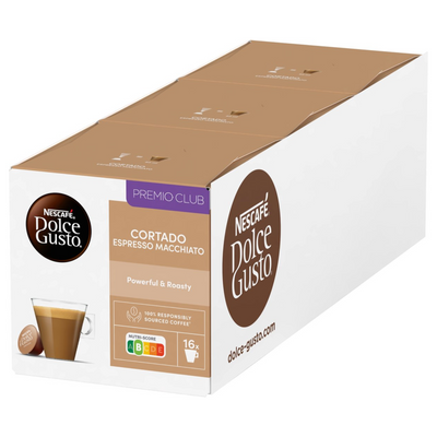 Nescafé dolce gusto cortado expresso macchiato (3x 16 tasses)