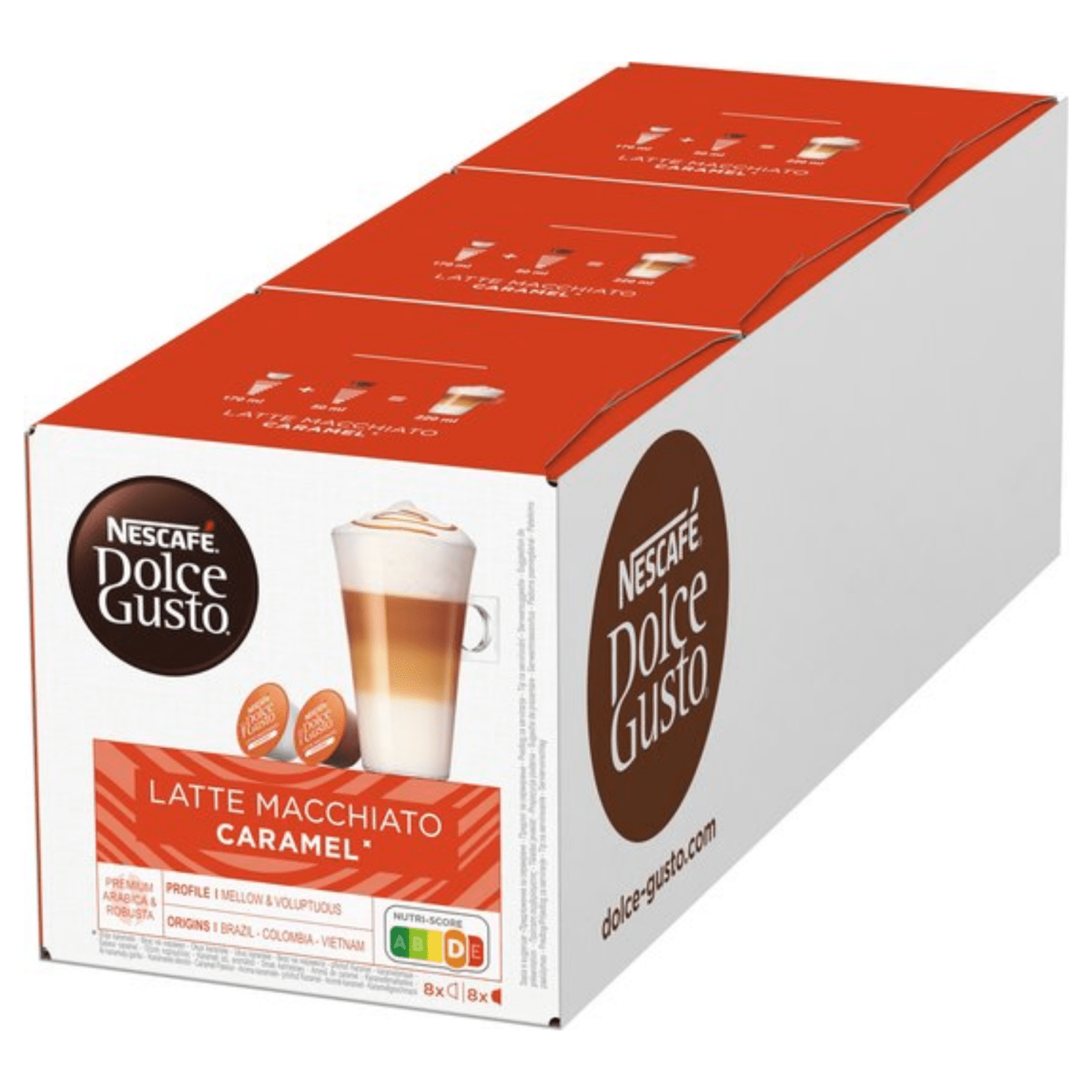 Nescafé dolce gusto latte macchiato caramel (3x 16 tasses)