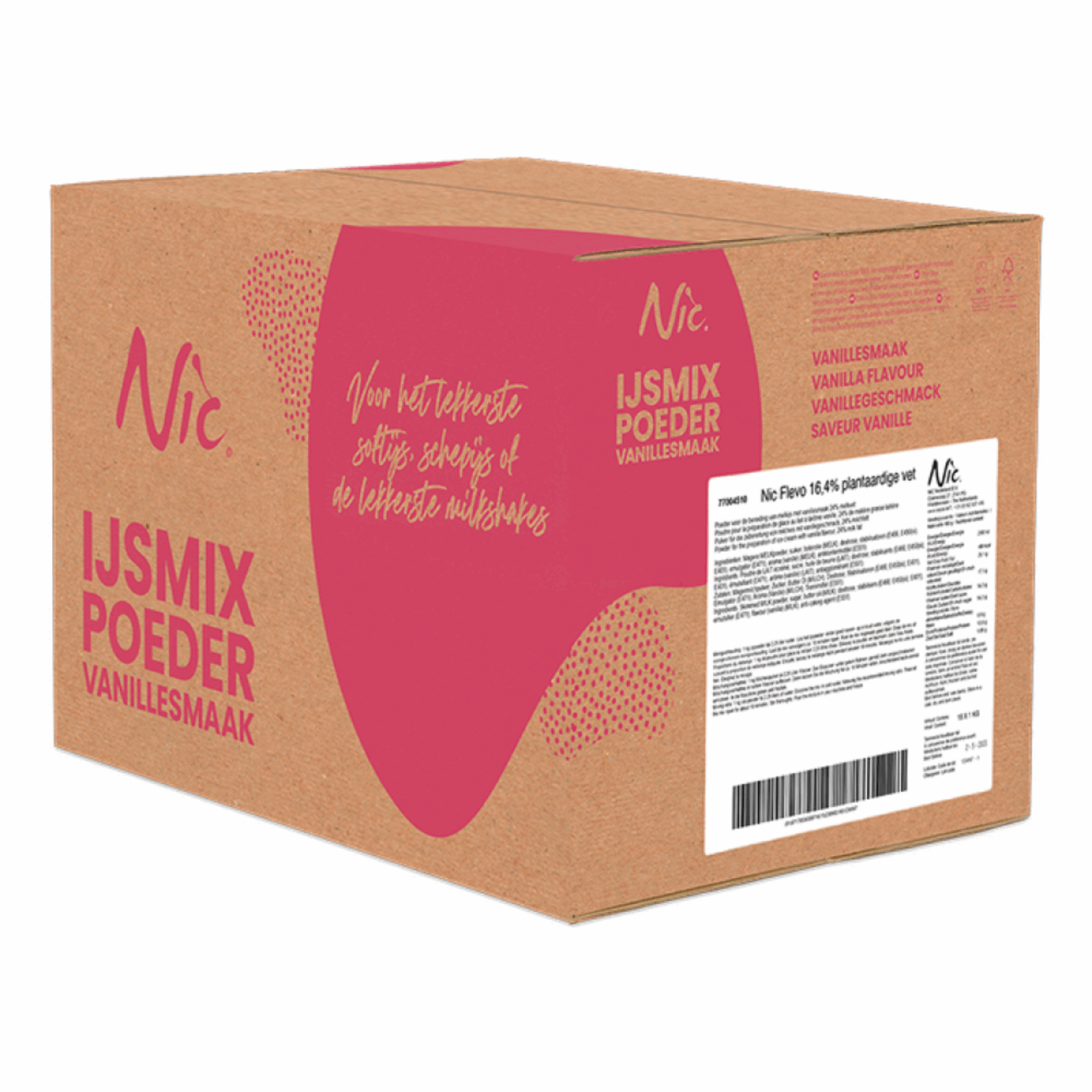 Poudre de mélange pour glace Nic flevo 16,4% (1kg)