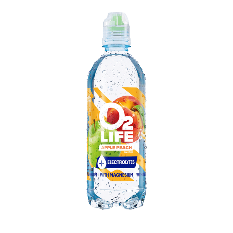 O2life électrolytes pomme pêche (12x500 ml)