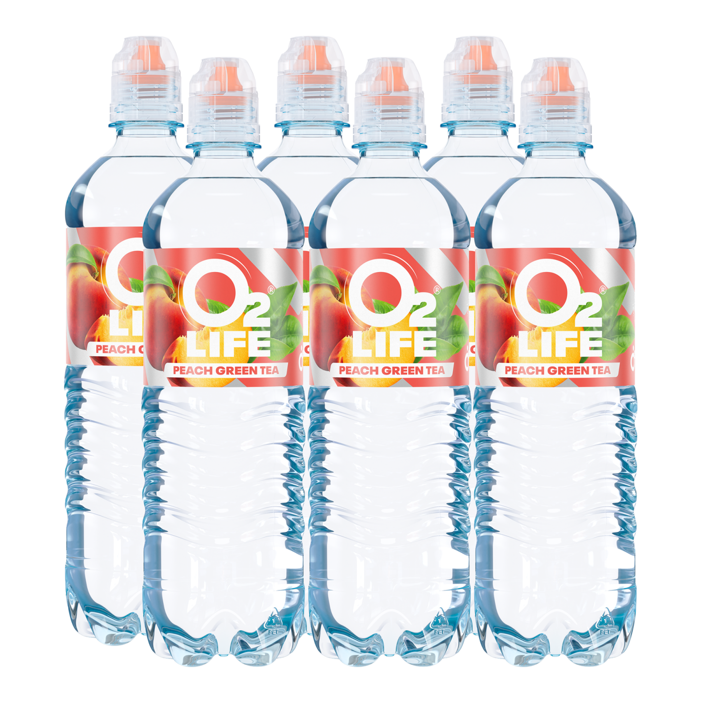 Bouchon de thé vert pêche O2life (6x 750ml)