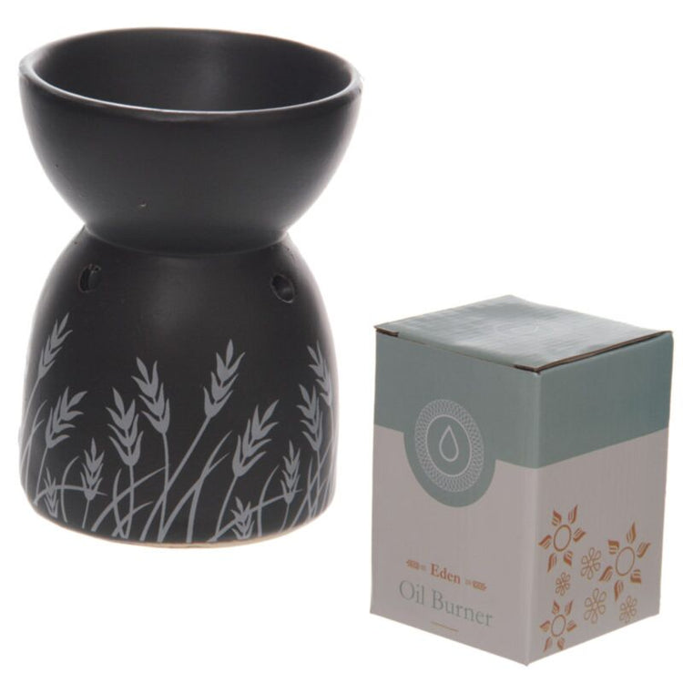 Huile en céramique d'herbe noire et brûleur à parfum de cire