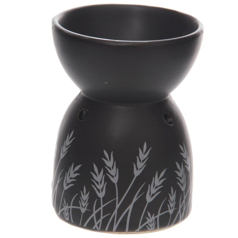 Huile en céramique d'herbe noire et brûleur à parfum de cire