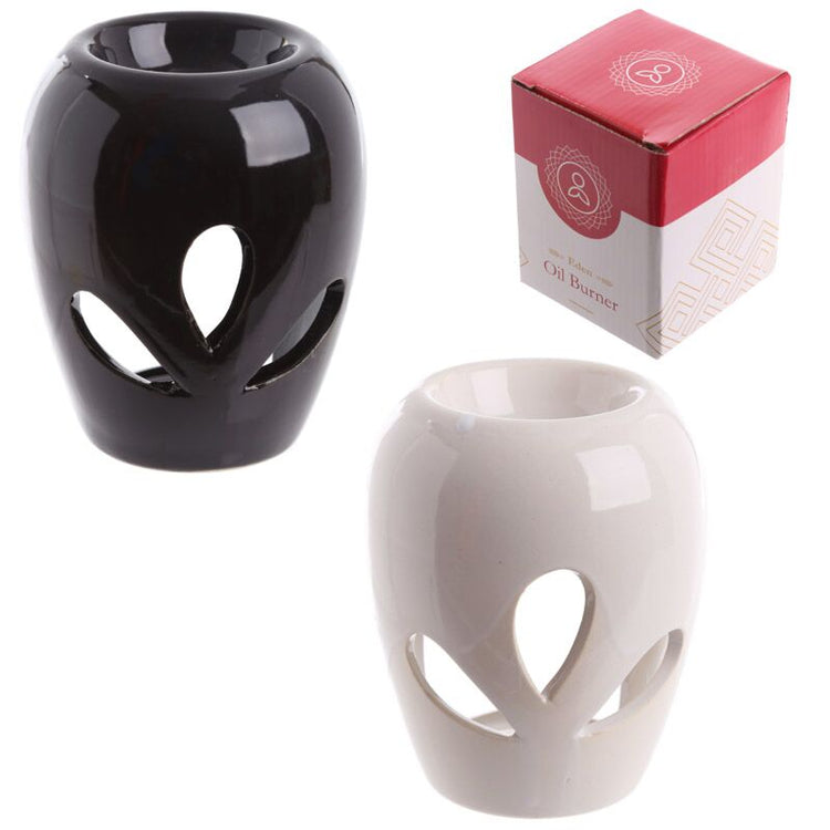 Brûleur d'odeur en céramique avec pétales coupés, 10,5 cm