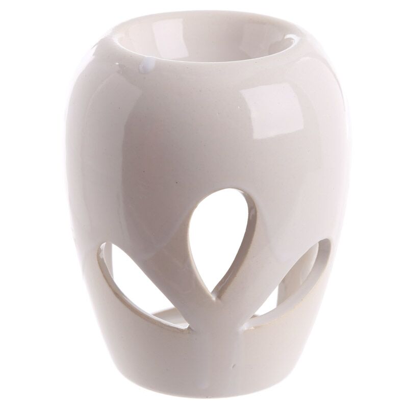 Brûleur d'odeur en céramique avec pétales coupés, 10,5 cm