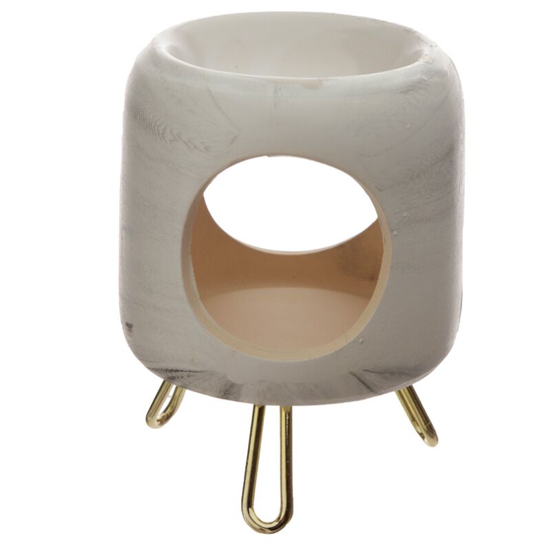 Eden Round Scent Burner Gold-Colored Base