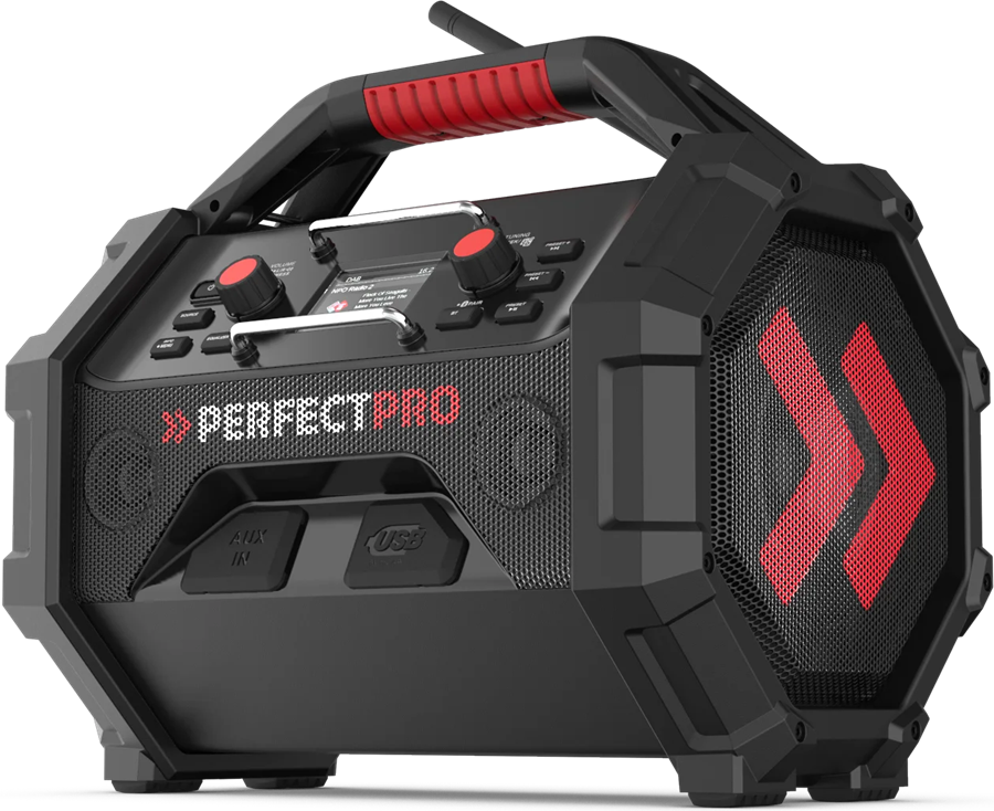 Perfectpro radio de chantier rocktagon bt fm dab+ 18v