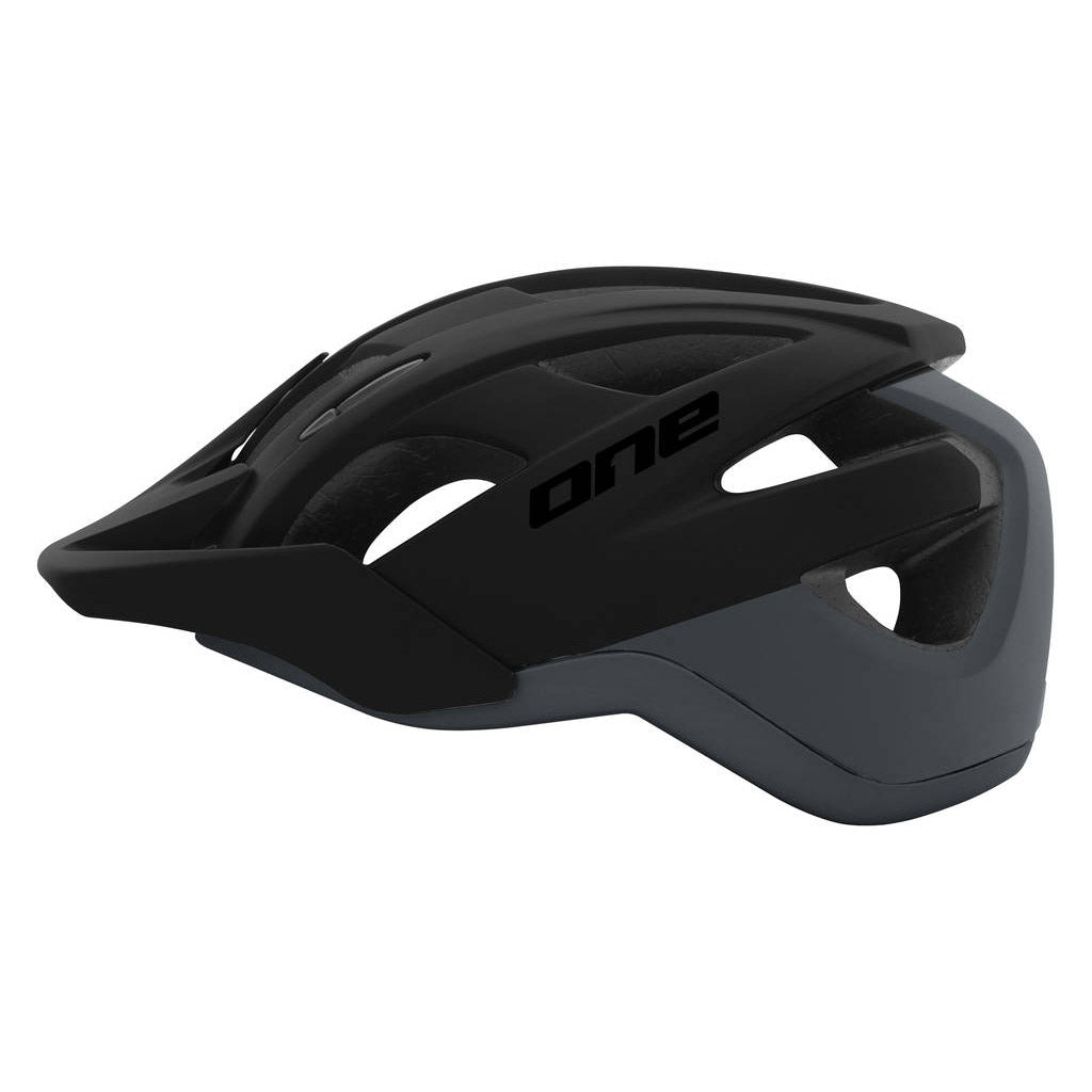 Casque de vélo de sentier Taille noire gris foncé L (58-61 cm)