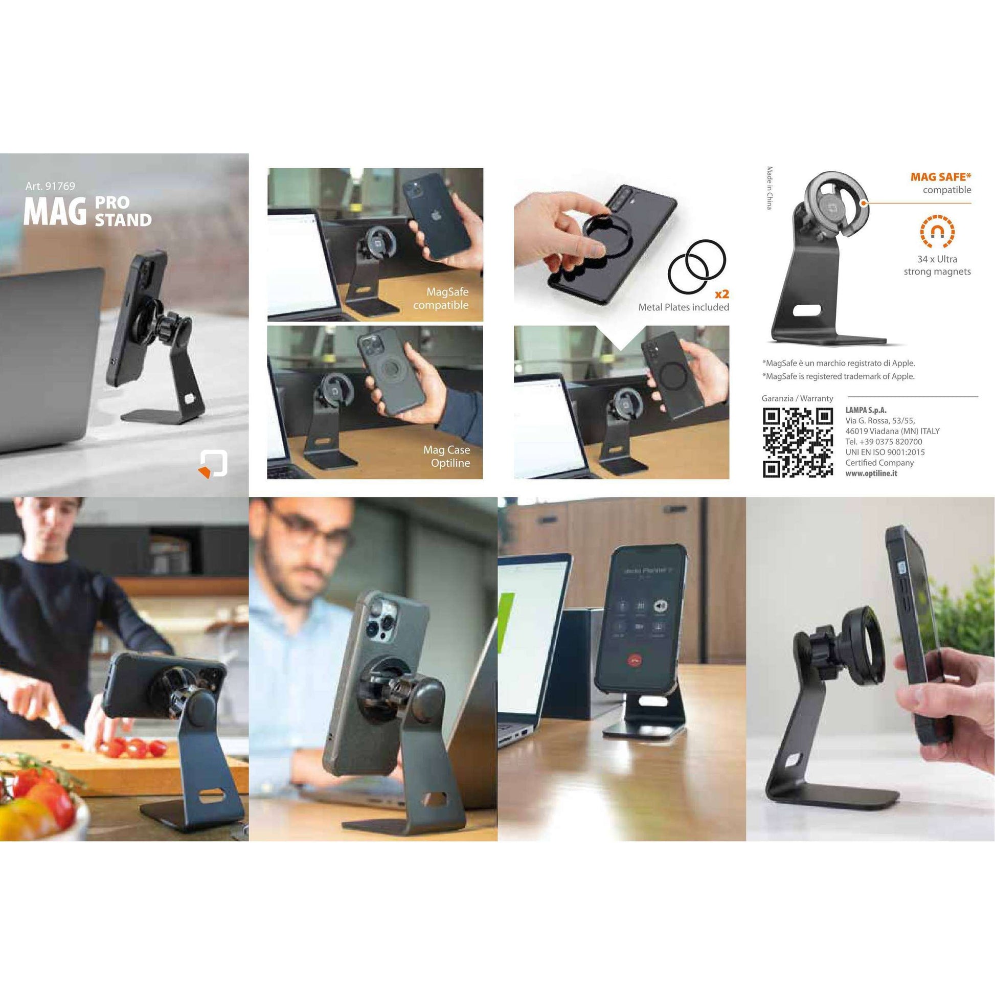Optiline Mag Pro Stand, monture magnétique du bureau à domicile
