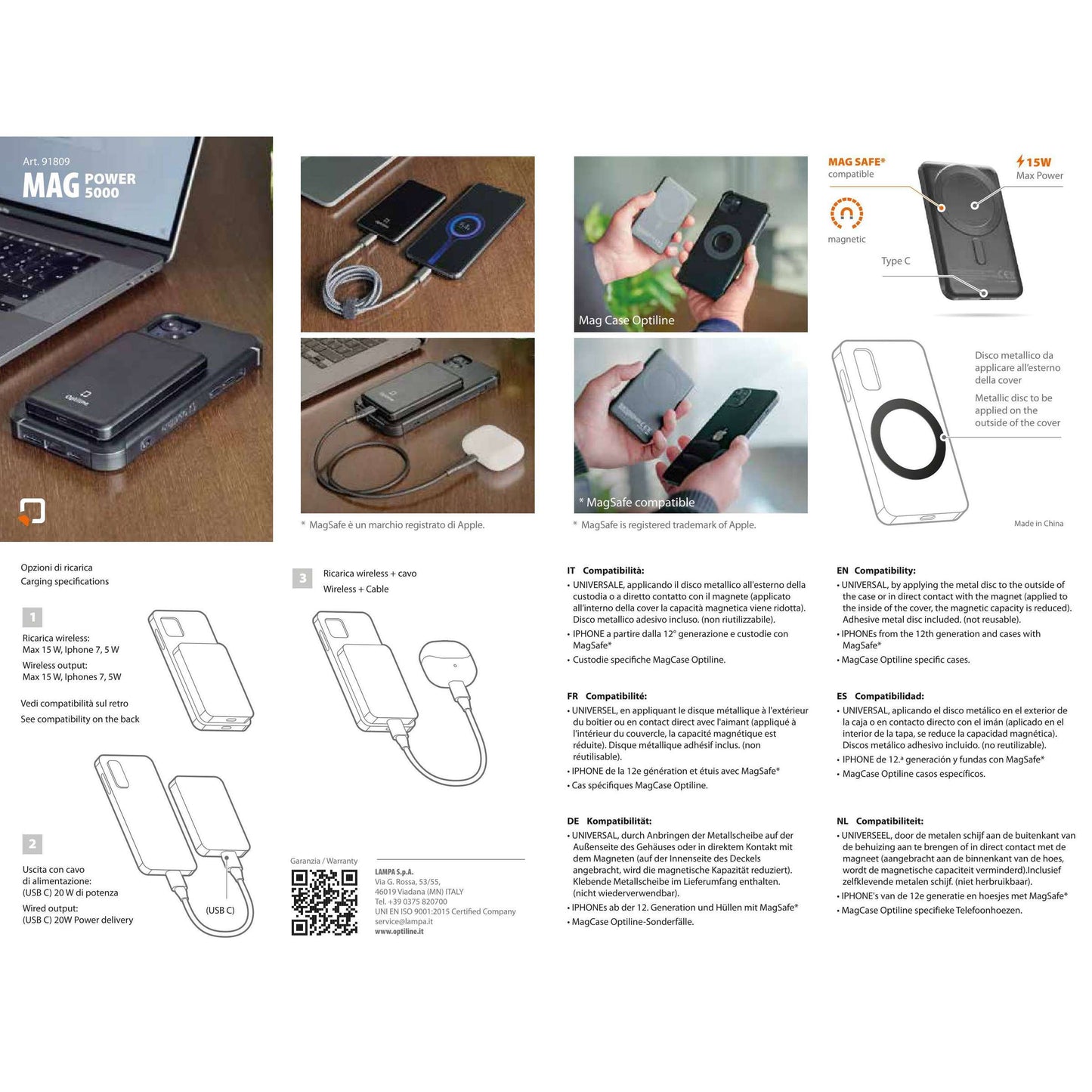 Optiline Magsafe Power Bank, chargeur portable