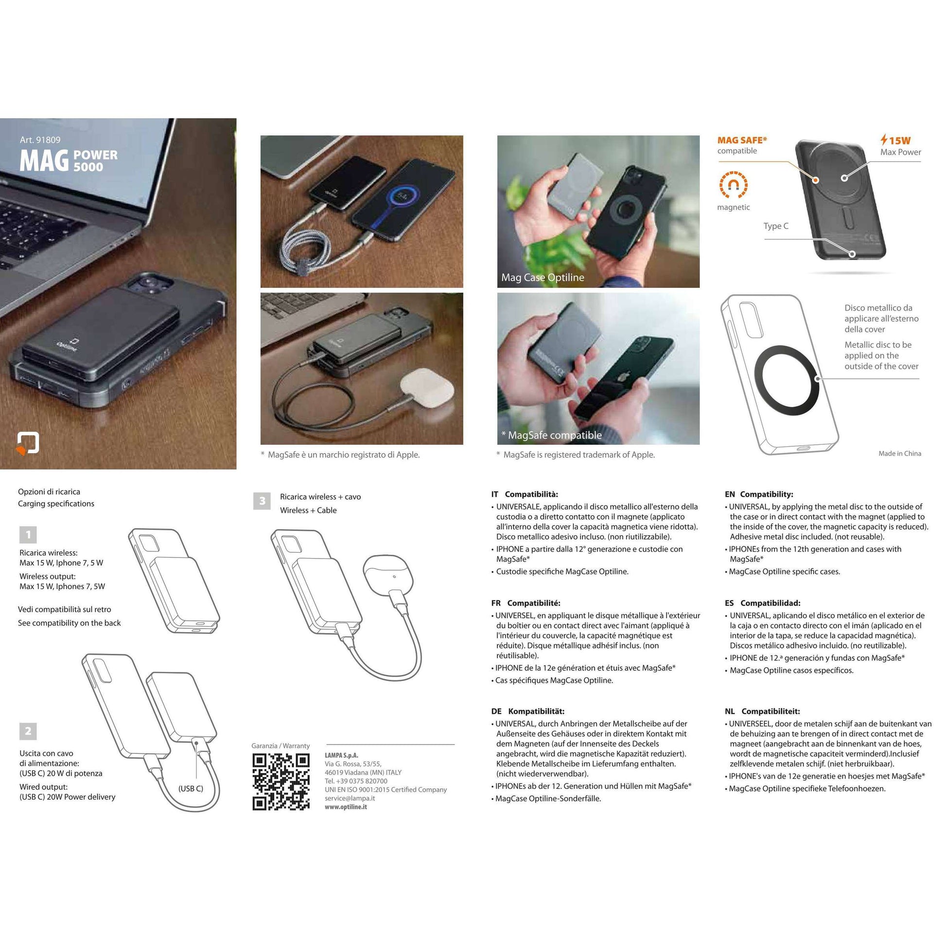 Optiline Magsafe Power Bank, chargeur portable
