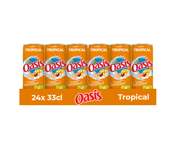 Canette tropicale Oasis (24x 33cl)
