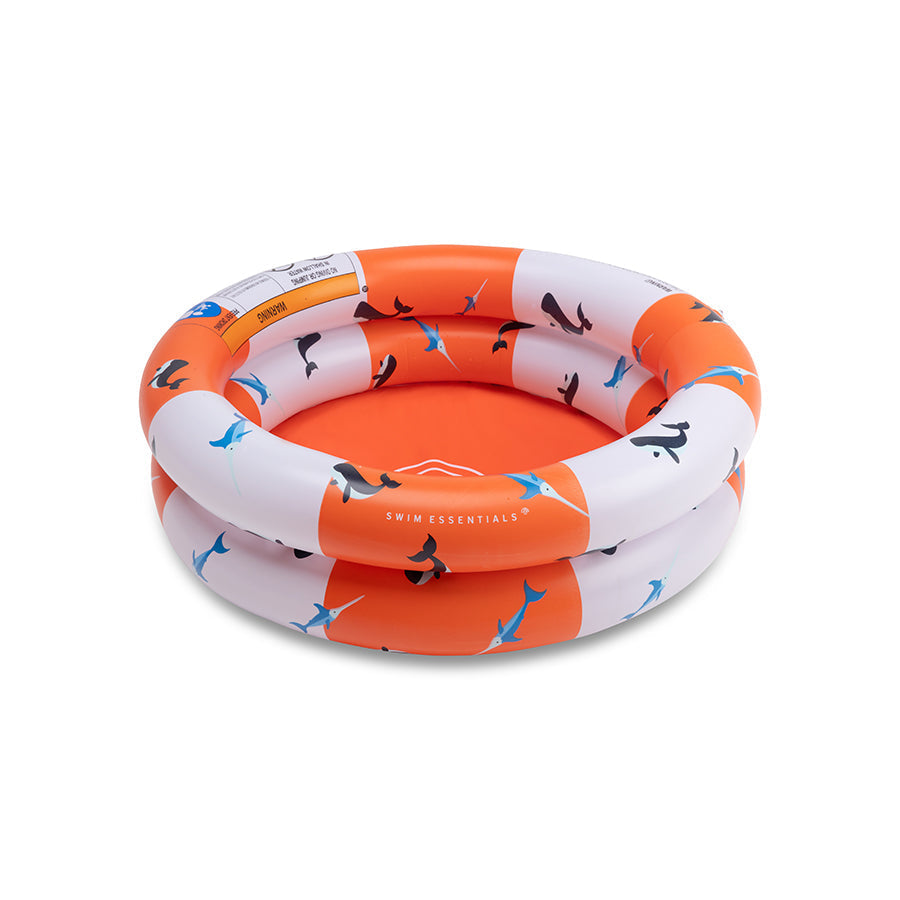 Rayures océaniques | Piscine rouge blanc rouge Ø 60 cm