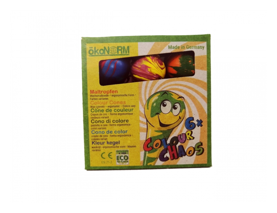 Ökonorm Wax Crayons Pin multicolore 6 pièces