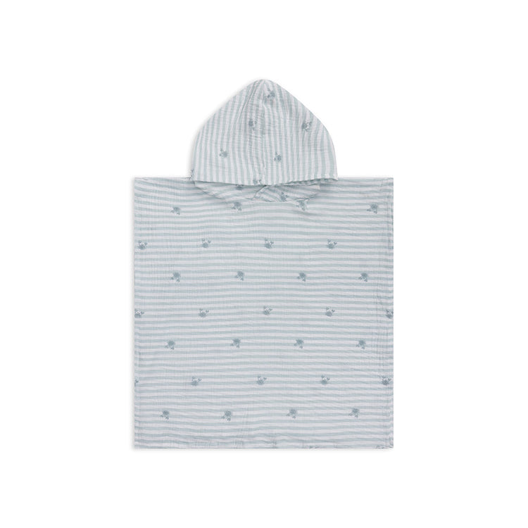 Crabby | Plage hydrophile vert blanc Poncho 52 x 52 cm