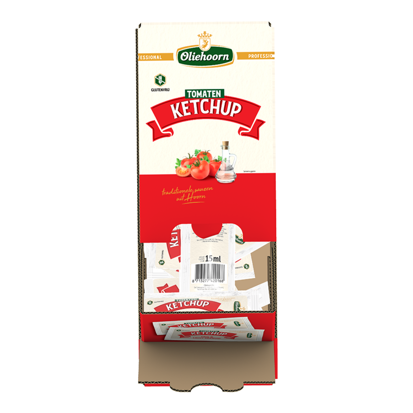 Sachets de ketchup aux tomates Oliehoorn (150x 15ml)