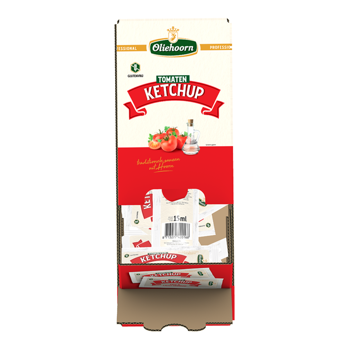 Sachets de ketchup aux tomates Oliehoorn (150x 15ml)