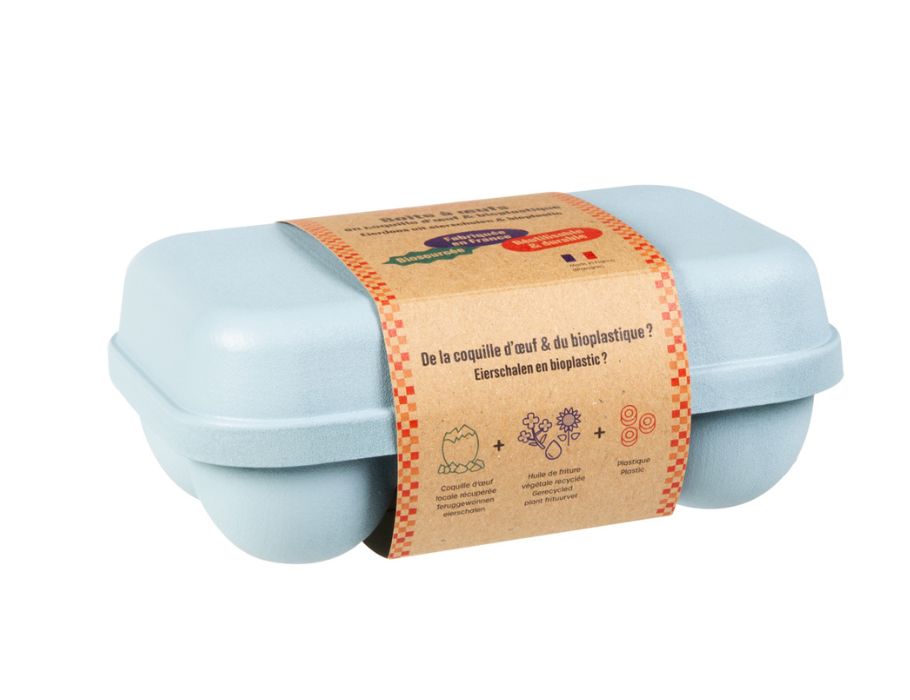 Ah! Tableau! Boîte à œufs pour 6 œufs bleu