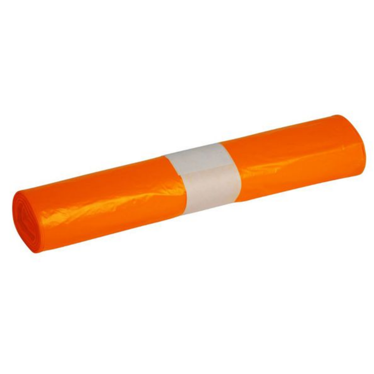 Sac poubelle orange 58x100cm t23 (25x20 pièces)