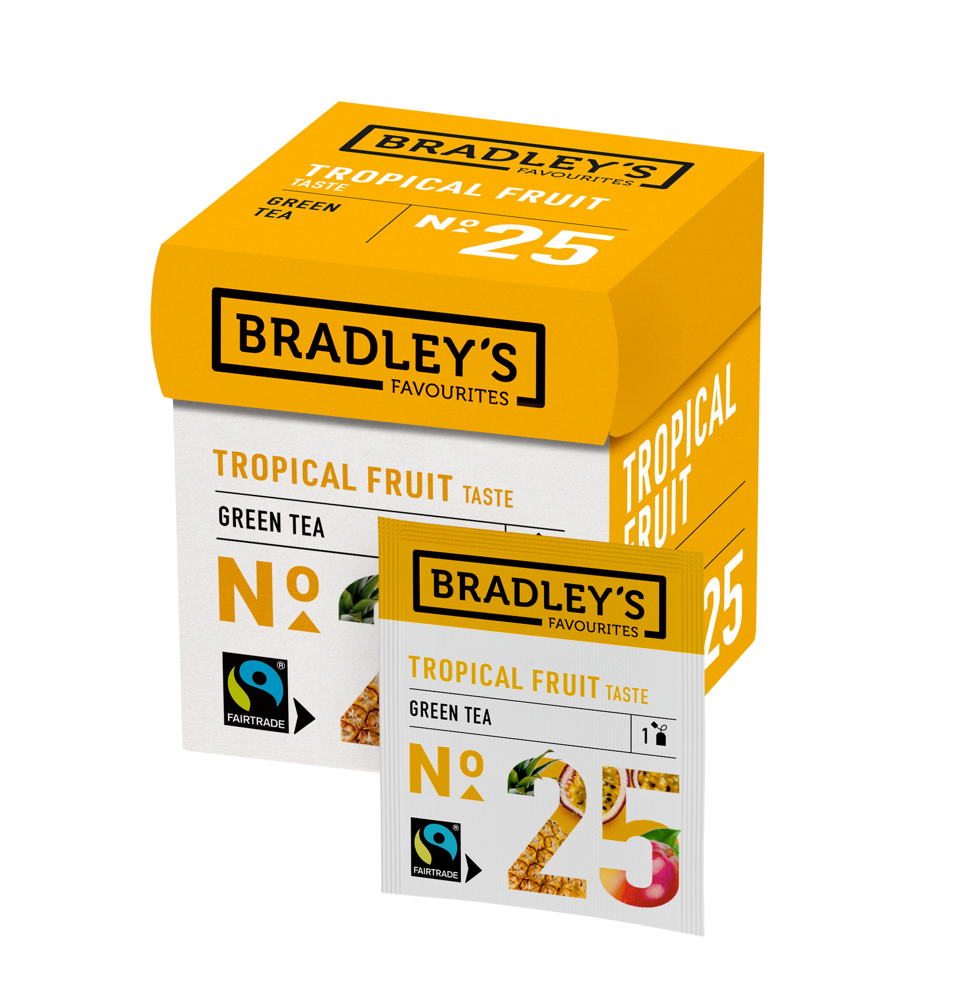 Thé vert préféré de Bradley, fruits tropicaux no. 25 (72x 1,75g)