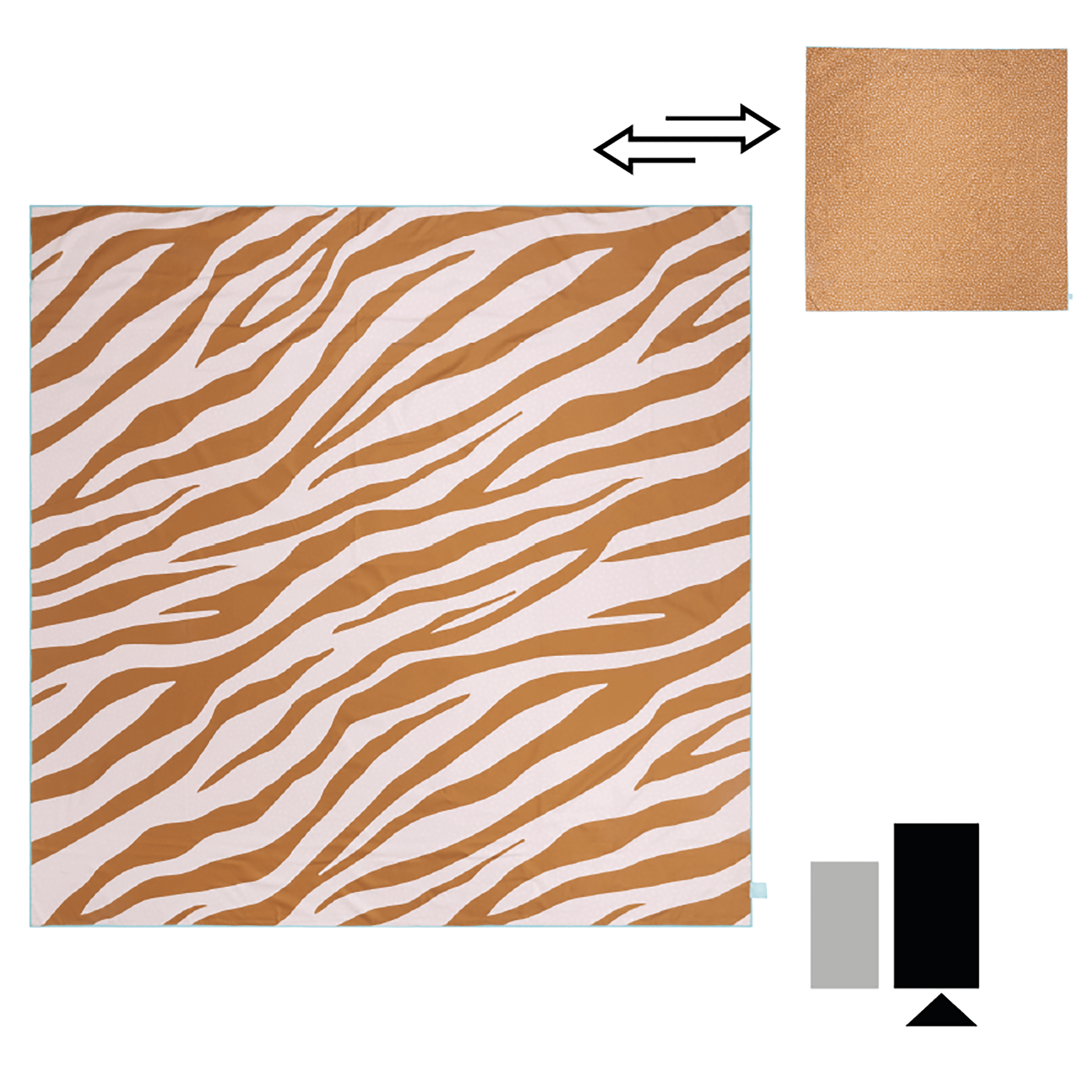 Rayures vibrantes | Serviette en microfibre orange 180 x 180 cm