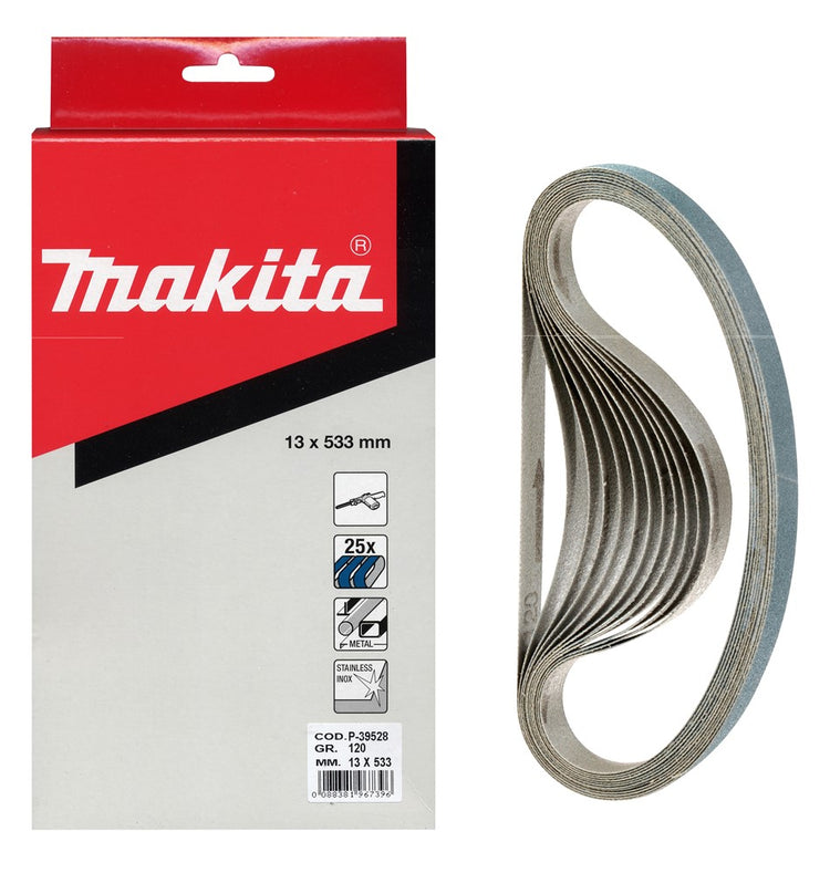 Accessoires Makita bande abrasive bleu longueur 533mm largeur 13mm grain 120 - p-39528