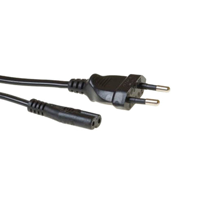 Cordon d'alimentation Act euro mâle - c7 femelle noir 1 m