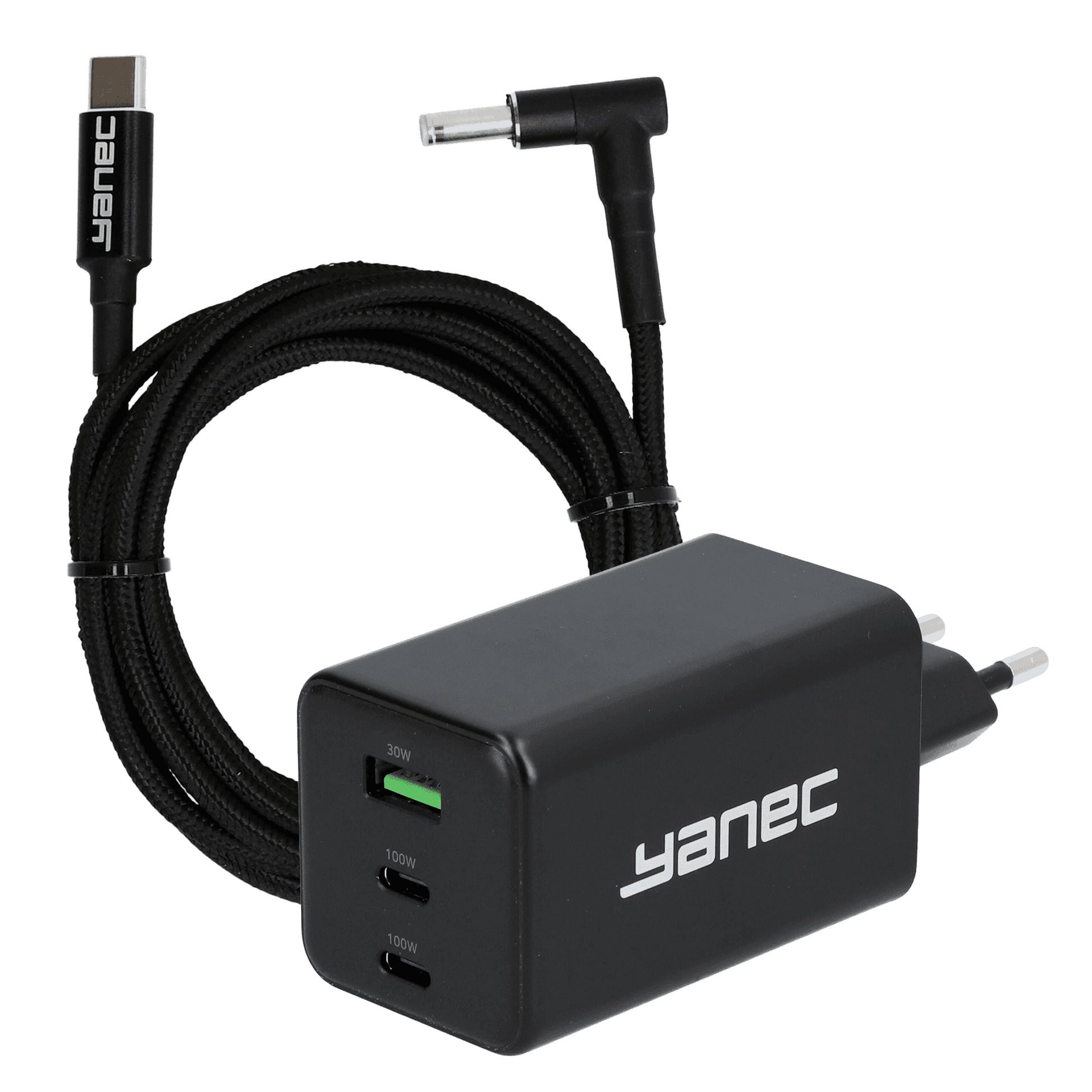 Act Yanec compe gan chargeur 100w + câble de charge HP 4,5 x 3,0 mm