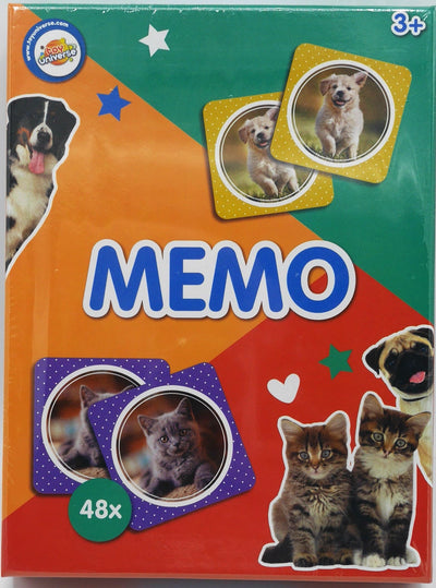 Jeu de mémoire d'introduction collectionne la plupart des cartes doubles, avec des photos d'animaux