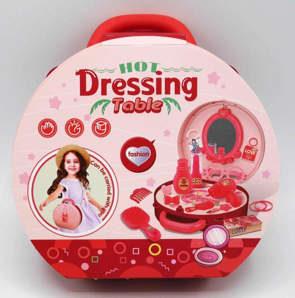 Table de coiffeuse Jonotoys, table de maquillage avec accessoires 20 pièces