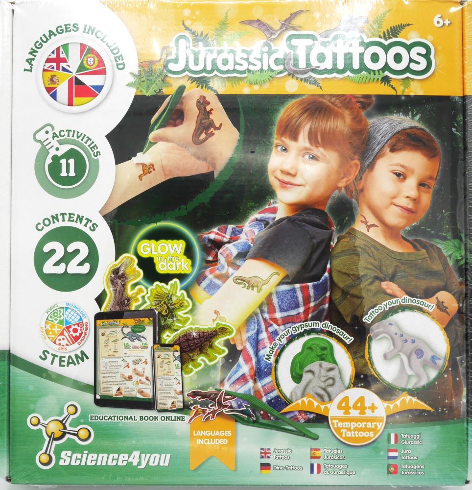 Science 4 You Jurassic Tattoos et PlâTER CASTING EN 1 SET