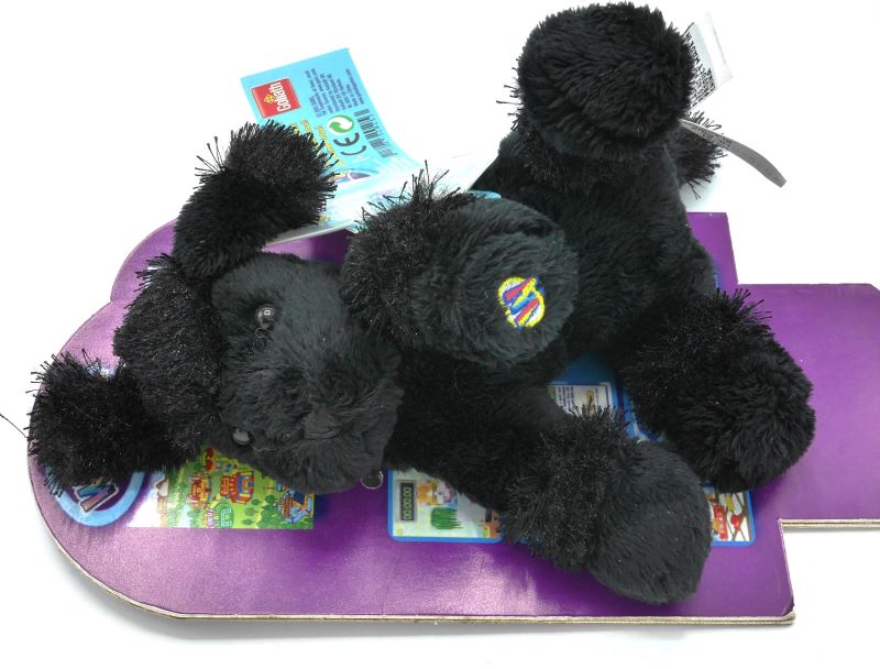 Webkkinz en peluche hondje noire de 18 cm de long